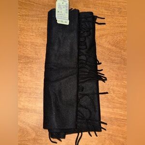 Jos. A. Bank Black Fringed Scarf